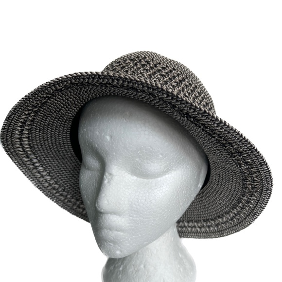 Stylish Black and Gray Women's Sun Hat - Picture 2 of 8